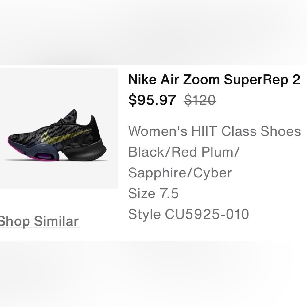Nike Air Zoom SuperRep 2 - Black and Purple